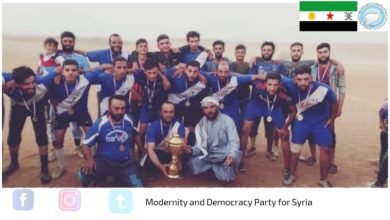 صورة فريق الحداثة بطل دوري حسن آغا بنسخته الثانية.