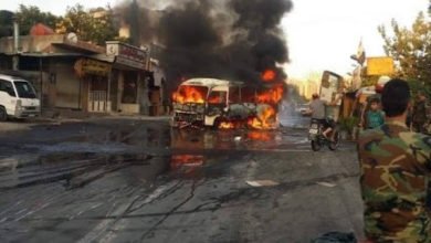 صورة إنفجار 3 عبوات ناسفة في دمشق و الحصيلة 13 قتيلاً