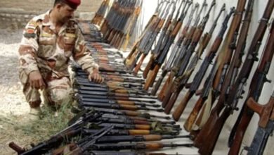 صورة حصر السلاح بيد الدولة.