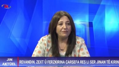 صورة لقاء الزميلة هيفاء محمود على قناة روناهي لمناقشة موضوع  :المؤامرة والمخططات على عفرين.