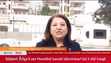 صورة لقاء الزميلة هيفاء محمود على قناة “Rudaw” لادانة الهجمات التركية الاخيرة على المنطقة واستهدافها للبنى التحية والمرافق الحيوية