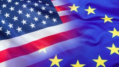 صورة مساعٍ أوروبية لتحديد “رد موحد”..بعد الرسوم الجمركية التي فرضها ترامب